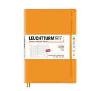 LEUCHTTURM1917 367569 Agenda mensuel avec carnet, couverture souple, composition (B5) 2024, 16 mois, soleil levant, anglais