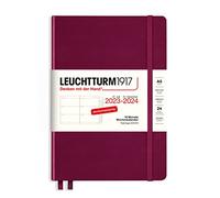 LEUCHTTURM1917 367599 Agenda semainier moyen (A5) 2024, 18 mois, port rouge, allemand