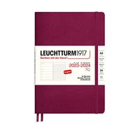 LEUCHTTURM1917 367862 Agenda hebdomadaire et carnet à couverture souple Format moyen (A5) 2024, 18 mois, port rouge, anglais