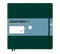 LEUCHTTURM1917 370352 Carnet de croquis Carré (225 x 225 mm), Couverture rigide, 112 p. (150 g), blanc, Forest Green