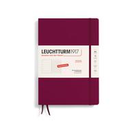 LEUCHTTURM1917 370479 - Agenda semainier et bloc-notes - Composition (B5) - 2025 - Port Red - En allemand