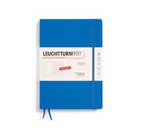 LEUCHTTURM1917 370482 Agenda semainier et carnet de notes 2025 Composition B5 Couverture rigide Planificateur 12 mois, 80 g, ligné Bleu ciel