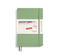 LEUCHTTURM1917 370567 Agenda semainier 2025, moyen, format A5, couverture souple, sauge, en allemand