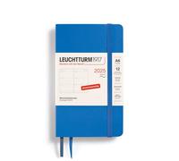 LEUCHTTURM1917 370577 Agenda semainier de poche 2025, format A6, couverture souple, bleu ciel, en allemand