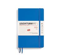 LEUCHTTURM1917 370807 Paperback B6+ Agenda mensuel et bloc-notes 2025 à couverture souple 16 mois ligné Bleu ciel