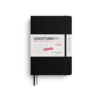 LEUCHTTURM1917 372599 Agenda journalier 2026, à pois, médium (A5), 12 mois, noir, allemand