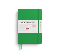 LEUCHTTURM1917 372775 Agenda journalier 2026 Format moyen (A5) Motif feuille printanière en anglais