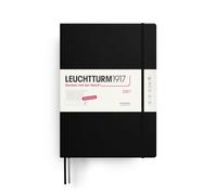 LEUCHTTURM1917 Agenda hebdomadaire 2027 A4+ (Master) - Allemand, noir, 315 x 225 mm, janvier à décembre (12 mois), aperçu hebdomadaire avec grille horaire 7:00-22:00 par colonne, couverture rigide