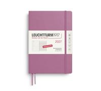 LEUCHTTURM1917 Agenda hebdomadaire 2027 moyen (A5) avec carnet - Agenda allemand Dusty Rose vieux janvier à décembre 2027 Vue hebdomadaire à gauche + page de notes à droite