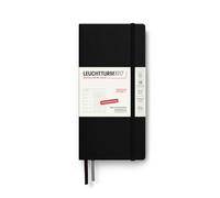 LEUCHTTURM1917 Agenda hebdomadaire 2027 Pointed Wallet (B6 + x A6) avec carnet - Agenda allemand - Noir - Janvier à décembre 2027 - Vue d'ensemble hebdomadaire à gauche + page de note à droite