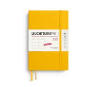 LEUCHTTURM1917 Agenda semainier 2027 à couverture souple (B6+) - Allemand, tournesol, couverture rigide, 12 mois - janvier à décembre 2027, 1 semaine par double page, papier 80 g/m² avec haute