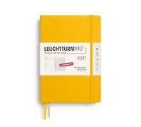 LEUCHTTURM1917 Agenda semainier & carnet 2027, A5, Sunflower | Couverture rigide, en allemand, vue hebdomadaire à gauche, page de notes à droite, 144 pages, sans acide, papier 80 g/m²