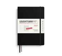 LEUCHTTURM1917 Calendrier hebdomadaire 2027 moyen (A5) avec carnet - Agenda en allemand, noir, janvier à décembre 2027, semainier à gauche + page de notes à droite