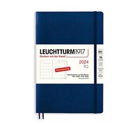 LEUCHTTURM1917 Paperback 367576 Carnet mensuel et carnet de notes 2024 à couverture souple Bleu marine 2024