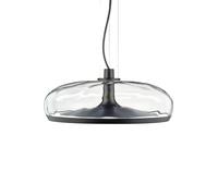 LEUCOS lampe à suspension AURELIA S 45 (2700K, effet d'eau transparent et canon de fusil opaque - verre et métal)