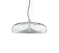 LEUCOS lampe à suspension AURELIA S 45 (2700K, effet d'eau transparent et blanc opaque - verre et métal)