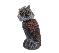 Leurres de qui effraient les oiseaux - Statue en résine d'extérieur de 12 x 13 x 24,5 cm | Sculpture résistante aux intempéries avec tête rotative à 360 degrés, 310 g, protecteur pour hue
