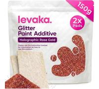 Levaka Paillettes pour Peinture Murale, 150g Or Rose Holographique