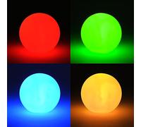 Levandeo Lot de 3 Boules LED 8 cm avec Changement de Couleurs - Lumière d'ambiance Décorative - Lampe de Table pour Chambre d'enfant - Veilleuse