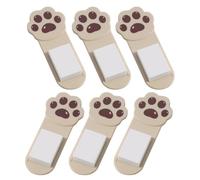 Lève-abattant de Toilette 6 Pièces Patte de Chat Adhésif | Plastique PP, Teinte Café, Aide Portable pour Foyers, Seniors et Lieux Publics, Usage Hygiénique