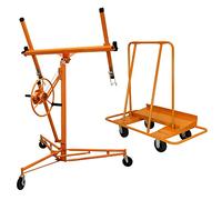 Lève Plaques & Panneaux de Platre Placoplâtre Orange 3.5M 68kg Construction Pose à sec Aide Montage & Chariot pour Planches, Plaques de Plâtre Panneaux, Contreplaqués ou MDF allant jusqu’à 1000kg