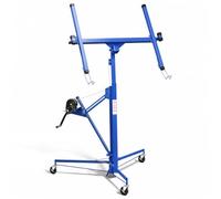 Lève-plaques pour cloison sèche 68 kg, jusqu'à 325 cm, 90-290 cm | Lève-plaques Rigips rotatif à 360°, inclinable jusqu'à 60°, treuil de sécurité avec double verrouillage