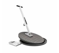 Lève-Tampon Magnétique Télescopique avec Roue, Outil de Levage | Force d'Arrachement 270 kg, Manche Réglable de 60,5 à 101 cm, pour Regards en Fonte et Grilles d'Évacuation
