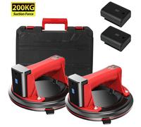 Lève-vitre électrique à ventouse sous vide, capacité de charge de 200KG, 8 pouces, robuste, à main, pour déplacer de grands carreaux de granit 1Pcs Red