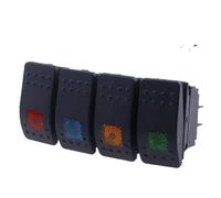 lève-vitre voiture Interrupteur à bascule bouton de commutation | Interrupteur à bascule bouton de commutation à bascule marin pour voiture bateau 12V 220V lampe lumineuse 4 broches