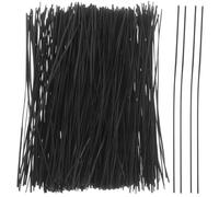 Levemolo 1000pièces Attaches Torsadées Fil Galvanisé Noir Sangles de Fixation Réutilisables pour Jardinage Organisation Câbles et Sacs Câble Métallique Flexible