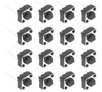 Levemolo 100pcs Interrupteur Tactile Momentané Bouton-poussoir pour Pcb, Plastique Noir, Design Deux Pieds, Facile à Installer et Fiable pour Montage Breadboard