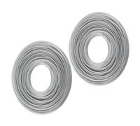 Levemolo 2 Pièces Fil Coupe-herbe Rond Acier 3mm, 10m, Dentelé | Longue Tenue, Installation Rapide, Haute Efficacité de Coupe, pour Plates-bandes et Pelouses en Pente