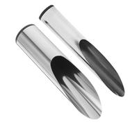 Levemolo 2pcs Pelle à Terreau Métallique en Acier Inoxydable, Petite Truelle à Main Multifonction Portable pour Fertilisation et Balcon, Forme Cuillère Argenté