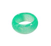 Levemolo Anneau Lumineux en Résine Vert Motif Floral Phosphorescent pour Garçon et Filles, Bague Simple et Unique pour Fête d'anniversaire et Soirée