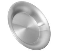 Levemolo Assiette à Pâtes en Acier Inoxydable Argenté, Résistante Chaleur et Facile à Nettoyer, Design Moderne Élégant, Cuisine Familiale