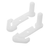 Levemolo Butée de Porte de Congélateur en Plastique, Lot de 2 Crochets de Charnière Droite et Gauche, Accessoire de Remplacement pour Support de Porte de Réfrigérateur, Pièce de