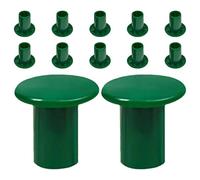 Levemolo Capuchons de Protection Résistants aux Intempéries Lot de 12 en Plastique Vert pour Bâtons et Tiges en Bambou pour Jardins et Pépinières Professionnelles