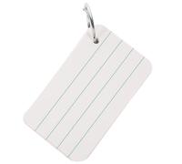 Levemolo Cartes de Notes Vierges 50 Pièces Format Petit, Papier Cartonné Blanc Ligné, Cartes Mémoire D'apprentissage Portables pour Étudiants et Activités Créatives, Anneau de Reliure