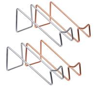 Levemolo Casiers à Vin en Métal 4 Pièces en Fer pour Bars et Cabinets | Bavures, Usage Pratique, Design Moderne, Belle Présentation pour Rangement de Bouteilles