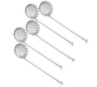 Levemolo Cuillères à Frire en Acier Inoxydable 5pcs Multifonctionnelles Nonadhésives pour Cuisine et Maison, Ustensiles Essentiels de Cuisine