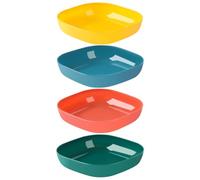 Levemolo Ensemble de 8 Assiettes Alimentaires en Pp Faciles à Nettoyer pour Restaurant et Maison, Assiettes à Sauce et D'amuse-gueules Carrées pour Apéritif Réutilisable Couleur Aléatoire