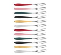 Levemolo Fourchettes à fruits en acier inoxydable 12pcs, multi-usage avec bords polis pour restaurant et maison