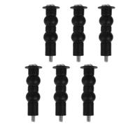 Levemolo Kit de Fixation pour Siège de Toilette Boulons en Acier Inoxydable Double Expansion à Billes 6 Pièces et Écrous en Plastique Noir, Installation Stable Adapté aux Toilettes