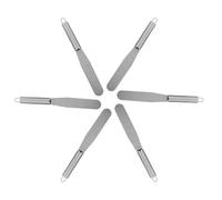 Levemolo Lot de 6 Spatules à Glaçage en Acier Inoxydable Argenté Bords Fins, Racloirs Précis pour Décoration de Gâteau, Outil Professionnel pour Pâtisserie et Boulangerie