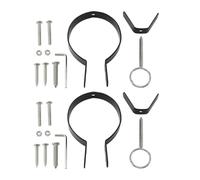 Levemolo Pièces support de jambon en fer noir, 2 sets réutilisables avec fixation stable, conçus pour cuisine et usage domestique