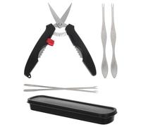 Levemolo Pince à Crabes en Acier Inoxydable avec Boîte de Rangement, Outil Multifonction pour Casser Pattes de Crabe et Homard, pour Dîners en Famille et Fêtes