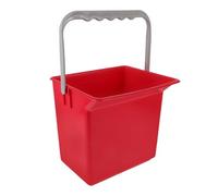 Levemolo Seau en Plastique Rouge pour Chariot de Nettoyage avec Grosse Capacité et Graduation, Polyvalent pour Maisons et Bureaux, Forme Rectangulaire Pratique