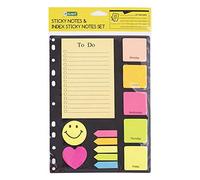 Leviatan D.RECT Set avec bandes adhésives et notes autocollantes | Marqueur de Page avec inscriptible | Marqueur adhésif et notes autocollantes | Notes adhésives | Pour bureau et maison