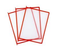 Leviatan Lot de 10 présentoirs en polypropylène Rouge Format A4