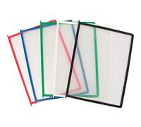 Leviatan Panneaux de Présentation 10 pcs. - Feuilles de Présentation A4, Film rabattable, Construction de Cadre Robuste - Pour le Bureau, la Production & le Supermarché, Multicolore